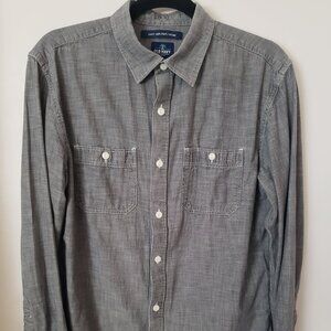 Slim fit Grey Chambray men's shirt